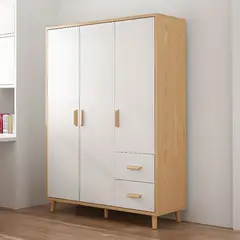 GENERICO - Ropero Classico 1 Melamina - Blanco y Panela Pelikano