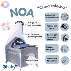 EBABY - CUNA CORRAL "NOA" - AZUL