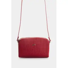 VELEZ - Vélez Manos Libres De Cuero Grabado Para Mujer Verona Rojo