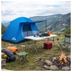 ATLETIS - Combo Camping 4P – Carpa Impermeable Yosemite + Mesa Plegable 180 cm