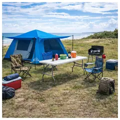 ATLETIS - Combo Camping 10P – Carpa Impermeable Yosemite + Mesa Plegable 180 cm