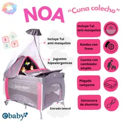 EBABY - CUNA CORRAL "NOA" - ROJO
