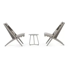 ROSEN - SET BALCÓN DE TERRAZA LUMBARDA 3 PIEZAS COLOR TAUPE