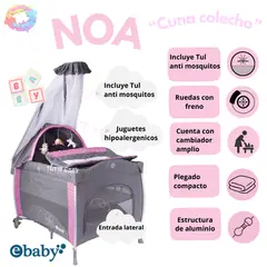 EBABY - CUNA CORRAL "NOA" - ROSADO