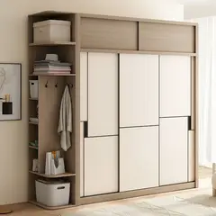 GENERICO - Ropero Essenza Melamina - Blanco y Nácar