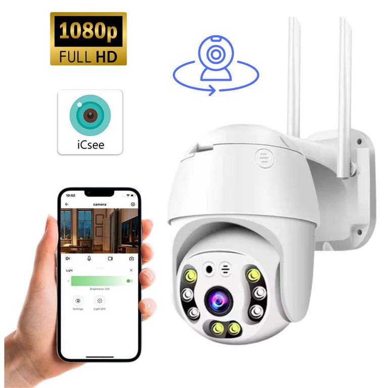 Cámara de Seguridad Vigilancia PTZ IP Wifi Full HD Monitoria desde Celular