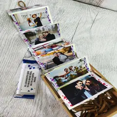 M MATIX SHOP - Regalos Personalizados San Valentín - Regalos para Parejas - Cofre Acordeon de Fotos