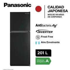 PANASONIC - Refrigeradora 201 Lt Top Freezer No Frost - NR-BT30PV1BD
