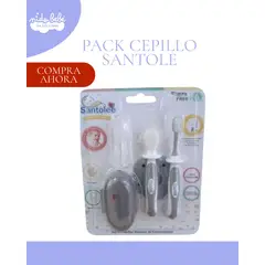 Baby - SET DE CEPILLOS PARA NIÑOS - SANTOLEE GRIS