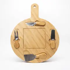 INSPIRA MARKET - Kit Bandeja y Accesorios para Pizza y Aperitivos