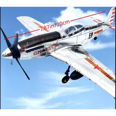 GENERICO - 3D Avión Militar P-51 Mustang Escala 1:48 Kit Para Armar Plateado