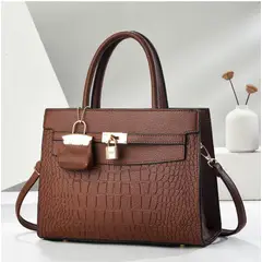 GENERICO - Cartera Tote con Candado para Dama – Modelo Victoria Luxury