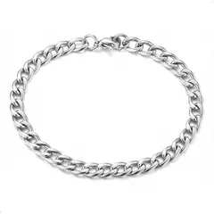 GENERICO - Pulsera Acero Inoxidable Tipo Lomo De Corvina Moderna