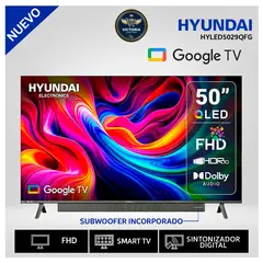 HYUNDAI - Televisor 50 QLED FHD Google TV HYLED5029QFG - Modelo Nuevo