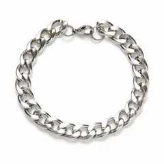 GENERICO - Pulsera Minimalista Acero Inoxidable Acabado Lomo De Corvina