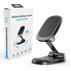 GENERICO - Soporte Magnético Plegable Celular Auto Rotación 720° Premium GPS