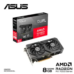 ASUS - Tarjeta de video DUAL RX 7600 8GB GDDR6