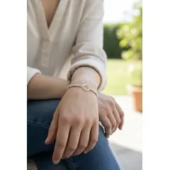 GENERICO - CARLA JOYERÍA - Pulsera Karma en plata 925