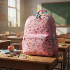 DISNEY CLASICOS - Mochila y Lonchera Minnie Mouse para niños