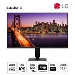 LG - Monitor 24U411A-B 238 IPS FHD120Hz HDR10 HDMI VGA