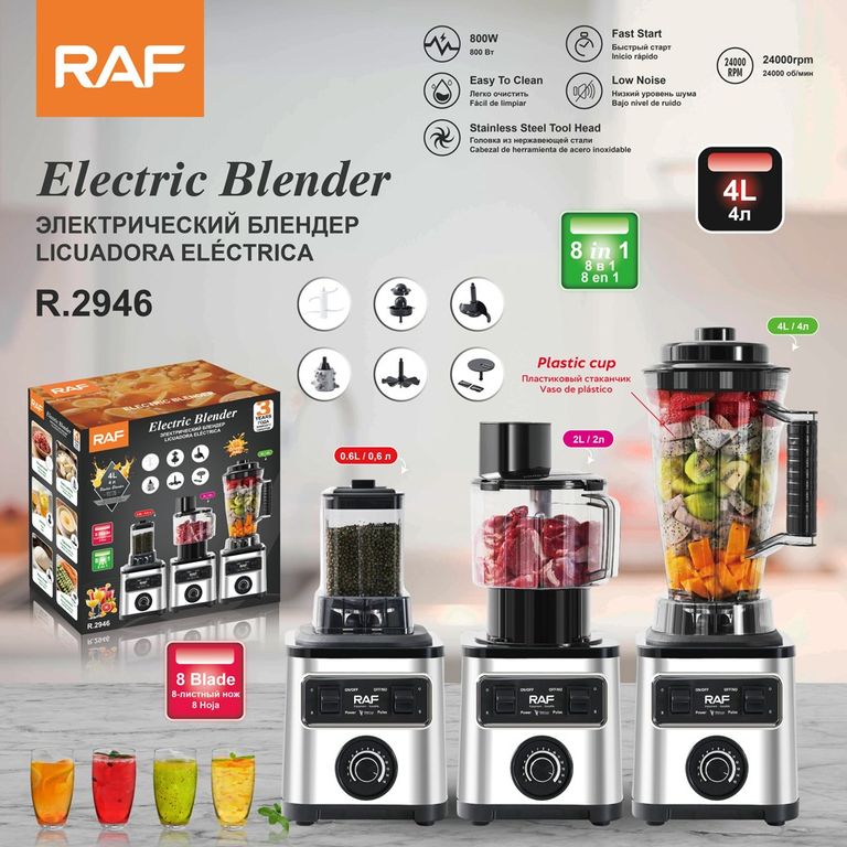 LICUADORA MULTIFUNCIÓN 8 EN 1 DE 4 LITROS - 800W