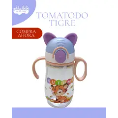 BABY - BOTELLAS DE AGUA INFANTIL PARA NIÑOS - MODELO TIGRE