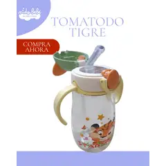 BABY - BOTELLAS DE AGUA INFANTIL PARA NIÑOS - MODELO TIGRE VERDE
