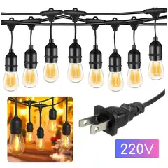 OEM - Foco Luces Guirnaldas 10 Metros 20 focos para Exterior Balcon Terrazas Jardín Fiesta G1020