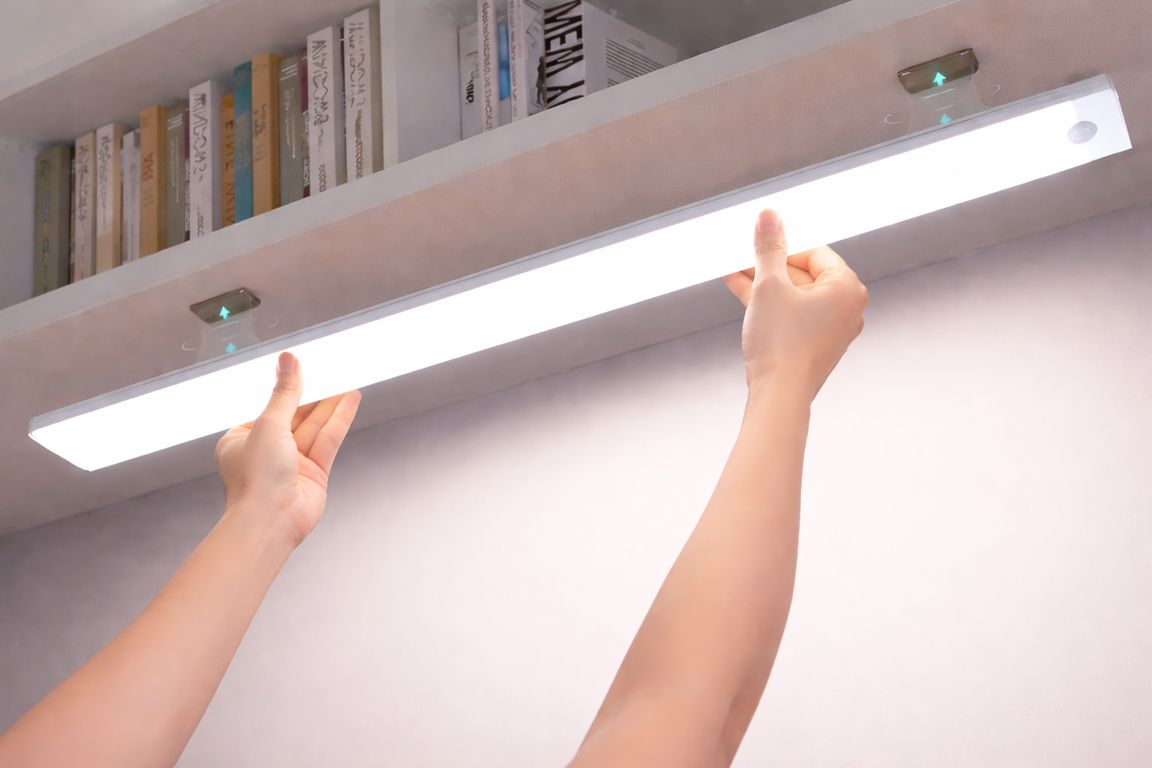 Luz Led Barra 50 Cm Inducción Inalámbrico Recargable USB Con Sensor
