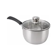 GENERICO - Cacerola Acero Inoxidable 16 cm con tapa