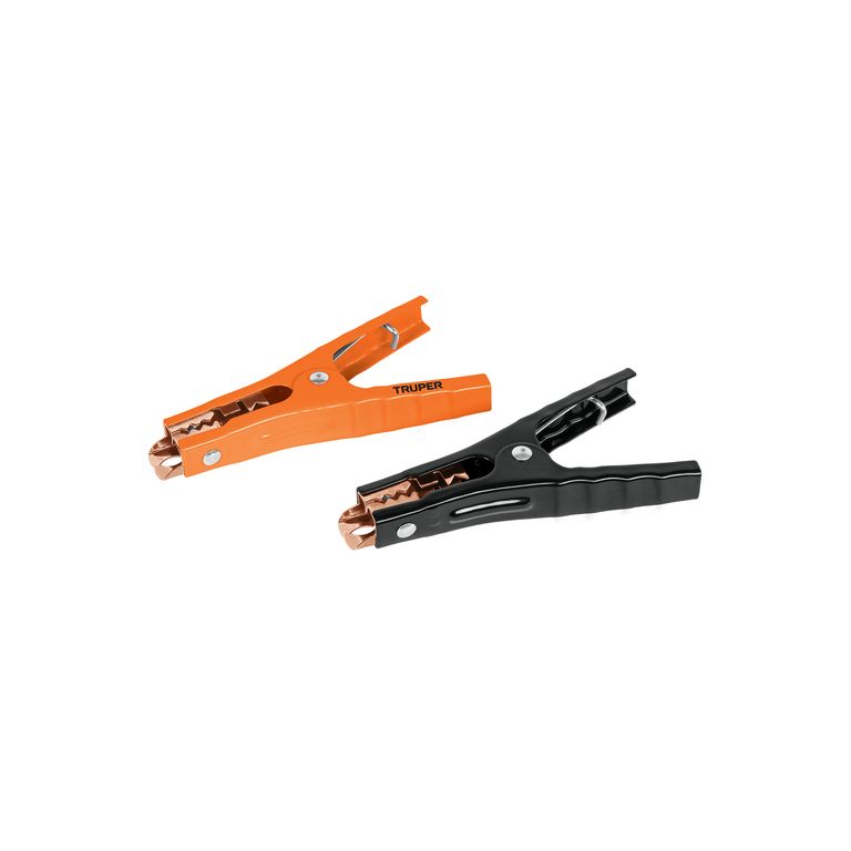 Blíster con 2 caimanes para cables pasa corriente, 100777 - PAQUETE DE 20 UND