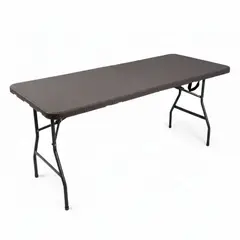 DONNA - Mesa Plegable Rectangular Estilo Ratán Confort 180 cm Interior y Exterior JM-Z180-4