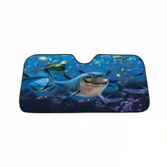 GENERICO - Tapasol Diseño Exclusivo Modelo Tiburón Azul 130 x 60CM Universal