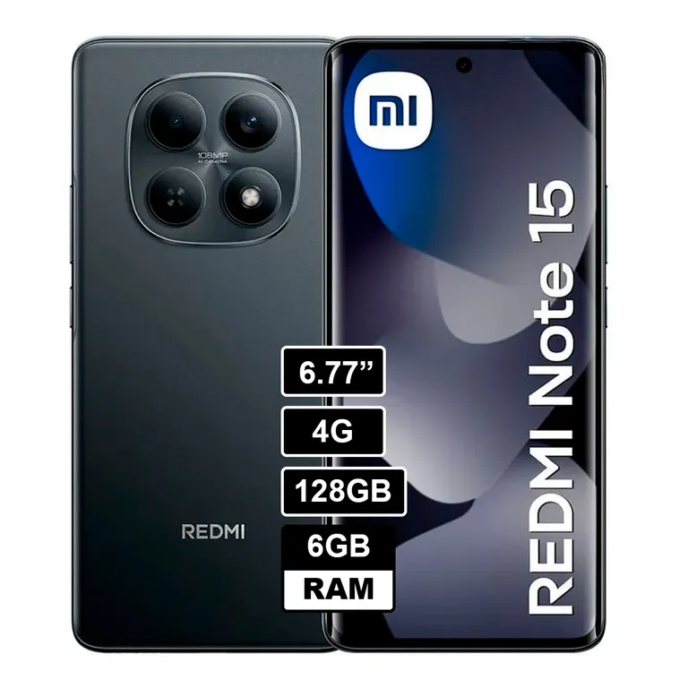 Smartphone note 15 4G 6GB 128GB Negro