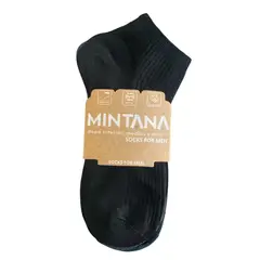 MINTANA - PACK 3 MEDIAS SIN COSTURA TALONERA ALGODON HILO HOMBRE