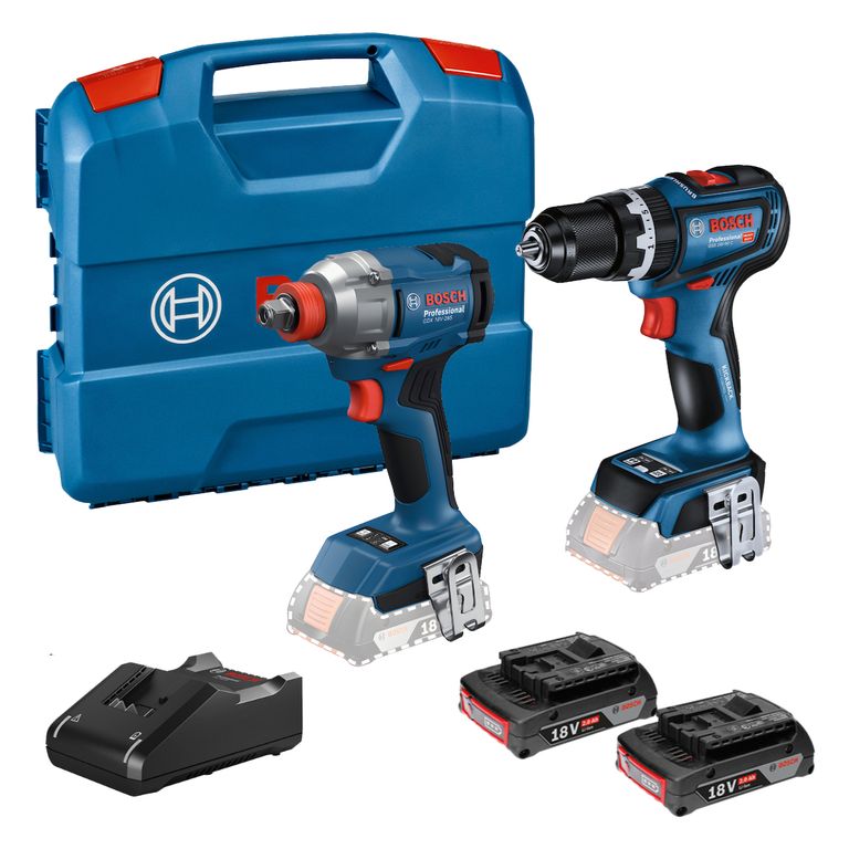 Taladro Percutor 13MM 18V GSB 18V-90 C +LlaveAtornillador de Impacto GDX 18V-285