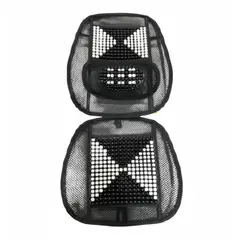 SKY - Cojín De Asiento Con Respaldar Y Riñonera Bolitas Estilo Michi