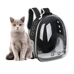 OEM - MOCHILA TRANSPORTADORA PARA GATO MASCOTA TRANSPARENTE PANORAMICO FACIL DE USAR