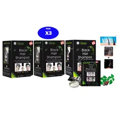 DEXE - Pack X3 Tinte Shampoo Black Hair 25ml x10