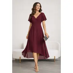 GENERICO - Vestido de Gasa con Escote