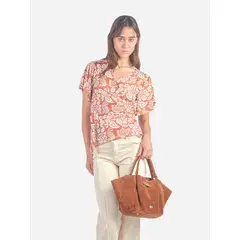 MICHELLE BELAU - AMBER - POLO MANGA AL CODO CON ESCOTE EN V