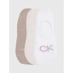 CALVIN KLEIN - MEDIAS WOMEN'S 3PK CK LOGO LINER