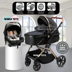 BABY - Coche Moisés Edición Especial «SIGNAL PLUS» Con Portabebé Black