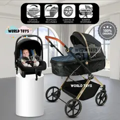 BABY - Coche Moisés Edición Especial «SIGNAL PLUS» Con Portabebé Blue