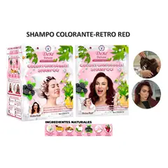 DEXE - Shampoo retro red colorante para cabello caja x 10 unds