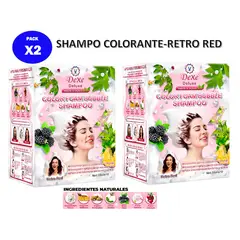 DEXE - Pack X2 Shampoo retro red colorante para cabello caja x 10 unds