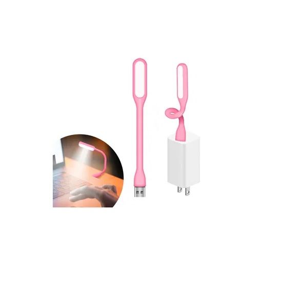 Mini Lámpara Led Flexible USB Rosado