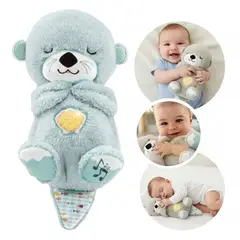 GENERICO - Peluche Diseño Kawaii Nutria Grande Dormilona para Niños y Adultos Respira Luz Cálida