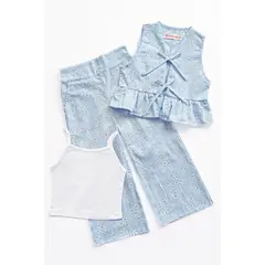 KIDS MASHMELO - Set de 3 Piezas en Brodery y Algodón Pima