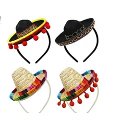GENERICO - MINI SOMBREROS MEXICANOS DE PAJA